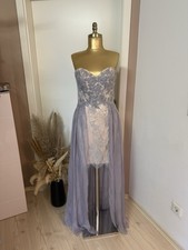 Abendkleid Kleid Damen 44 Luxuar Fashion Silber Blush Trauung Hochzeit Spitze