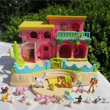 Mini Polly Pocket Hacienda Petland 18 Figuren Knochen Bauernhof Bluebird