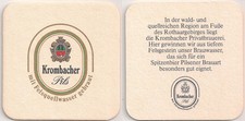 Krombacher Pils - alter Bierdeckel "Privatbrauerei am Fuße des Rothaargebirges"