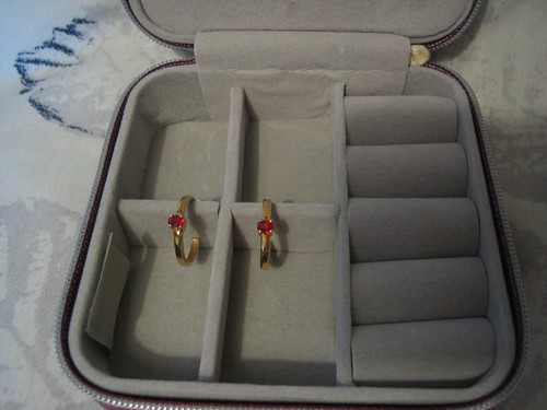 Rubin silber ohr stecker - stecker, *