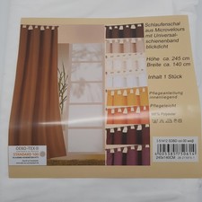 heimtexland ® Dekoschal mit Schlaufen und Kräuselband Uni weiß HxB 245x140 Blick