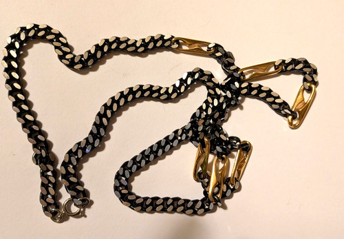 Vintage modeschmuck kette 80cm - vintage,