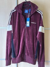 ADIDAS BECKENBAUER TT TRACK TOP HERREN JACKE Gr.S Velour Samt