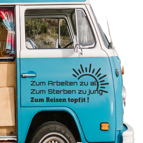 Wohnmobil aufkleber mit spruch - aufkleber,