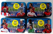 4 Metall-Boxen TOPPS MATCH ATTAX Trading Card Game 2009 / 2010 Bundesliga