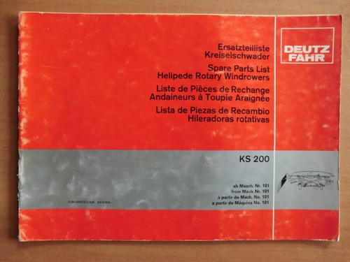 Ersatzteilliste deutz fahr - ersatzteilliste,