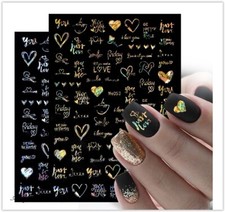 3D Nagel Sticker Nail Art Sticker Selbstklebend Aufkleber Glitzer Nagelsticker