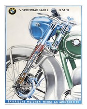 Vintage Motorrad Wandkunst Klassisches BMW Design