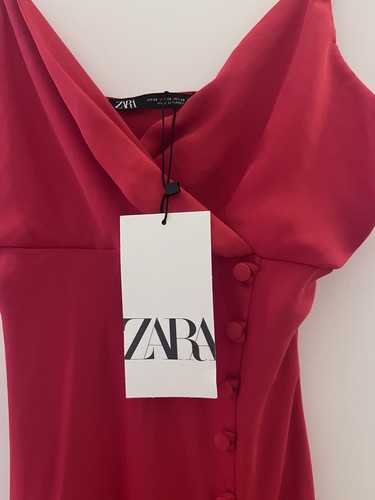 Abendkleid satin zara neu - abendkleid,
