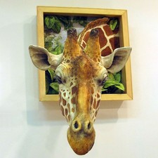 3D Giraffe Kopf Kunst Skulptur