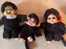 3 Monchichis Vintage Toho Mit Schlafaugen Selten Stofftier