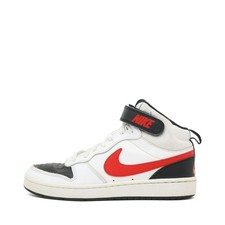 Nike Damen Court Borough Mid Sneaker weiß, schwarz, rot Markenlogo Hoher EU 38,5