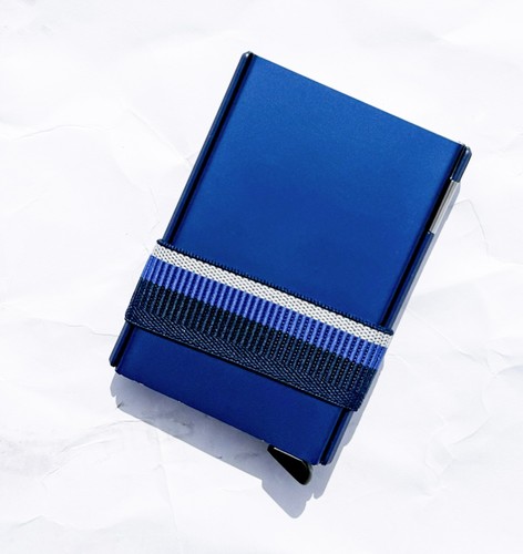 Card slide geldbörse blau - geldbörse,