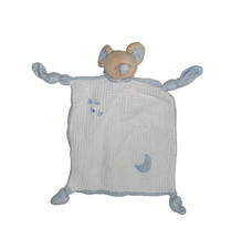 Schmusetuch Maus blau weiß Waffeloptik Tedi Schnuffeltuch Kuscheltuch Schnuffel