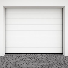 Garagentor Sektionaltor DIY40 Weiß Motor 2 Handsender M Sicke Woodgrain