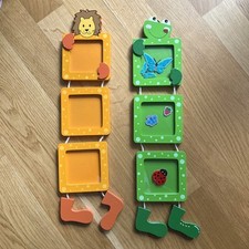 2 Bilderrahmen Latte Löwe Frosch für 6,5x6,5cm Fotos - Bildergalerie Fotorahmen