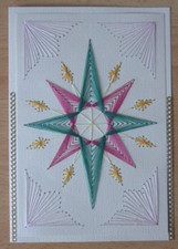 Fadengrafik. Glückwunsch Glückwunschkarte doppel Karte, mit Umschlag