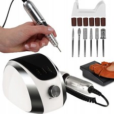 Maltec Nagelfräser 68W elektrische Nagelfeile Set 35000 U/Min mit Fuss und Bits