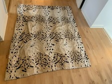 2x  Kuschel-Wohndecke , Tiermuster Beige/Schwarz, Flauschig & Warm, Öko-Tex 100