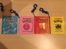 4 Stück Pokemon Minibuch mit Schlüsselanhänger *** TOP ***