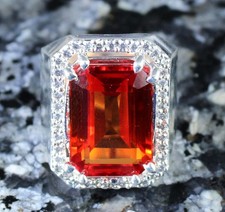 Natürlich Padparadscha Orange