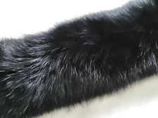 Echtpelz Kragen Schwarz Fuchs, Knopfleiste