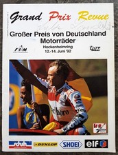 Hockenheimring 1992 Rennprogramm Großer Preis Deutschland Motorräder Grand Prix