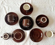 6 Espresso Tassen + Unterteller Exclusive Nestle Presso braun vintage Sammler?