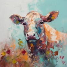 Wandbild: Gemälde einer Kuh