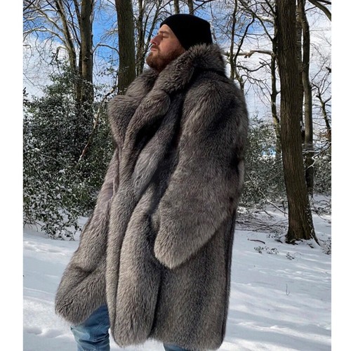 Herren wintermantel pelzmantel - wintermantel,