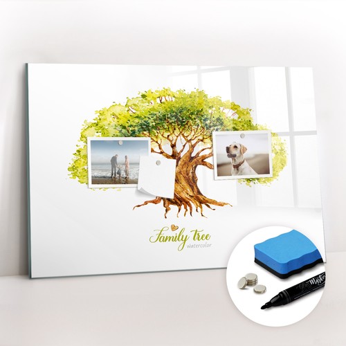 Glas magnetboard mit schwamm - magnetboard,