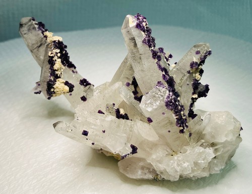Bergkristall mit fluorit von - mit,