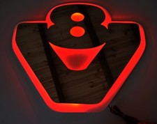 24V LED Red Plate Silver