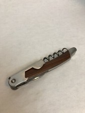 Kellnermesser mit Holzgriff und Korkenzieher mit Kapselheber Flaschenöffner