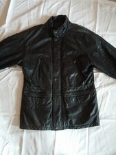Herrenjacke Enrico Gorlani echt Leder halblang Gr. 54 schwarz gebraucht #j285