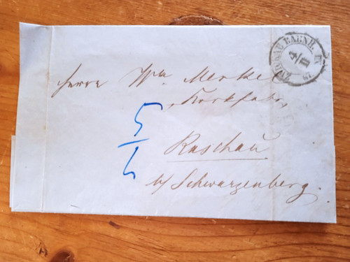 Antiker brief zwickau - zwickau, bhf