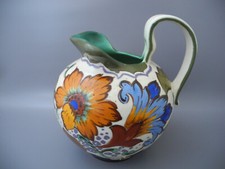 Gouda Henkelkrug Kanne Koninklijke 2555 Royal Blumendekor Holland