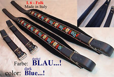 6 cm Akkordeongurte,Riemen,correas acordeon,Accordion Straps, FOLK - blau / blue