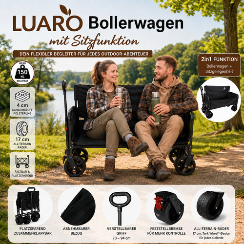 Bollerwagen mit sitzfunktion - mit, |