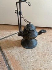 Öllampe aus Messing Bergmannslampe Petroleumlampe