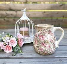 Krug Kanne Vase Keramik Rosen