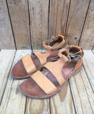 CYDWOQ Damen Offen Braun Leder