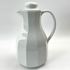 EMSA Thermoskanne weiß | Facettenschliff Design | 1L | Retro Vintage Küche Kult