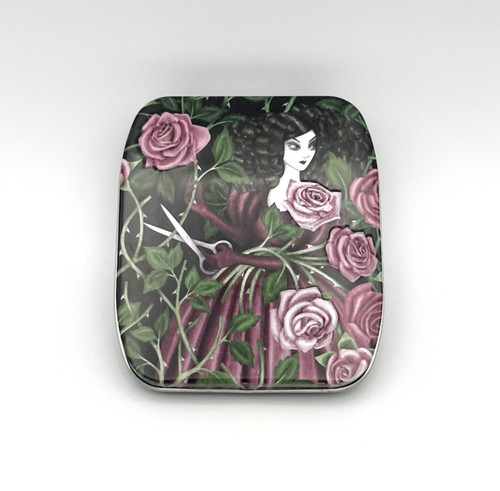 Vintage blechdose binden etui - blechdose,