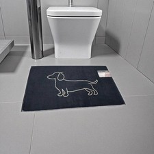 Cawö Frottier-Dusch/Badematte WE LOVE DOGS Dackelsilhouette 6248 Schwarz/Natur 5