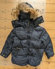 Eddie Pen Piuma 4 Jahre Kinder Daune Anorack Jacke  Fell Dunkel Blau Top Zustand