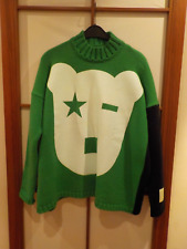 W.&L.T. W&LT Walter van Beirendonck Vintage Pullover Bullterrier Bear 90s grün