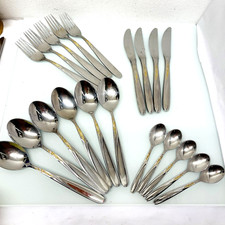 WMF Romantica Cromargan mit Gold Besteck 20 tlg Restbesteck