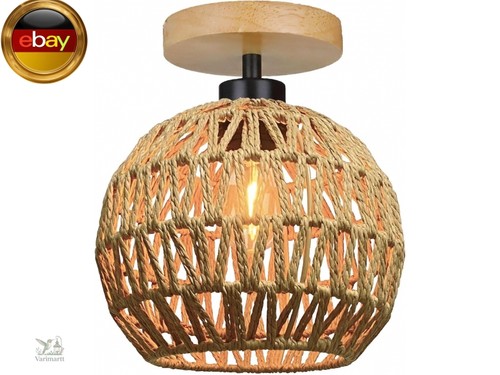 Deckenlampe holz boho - holz, rattan