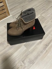 Dr. Scholl's Damen Schnürer Stiefelette Grau/braun  EU 40